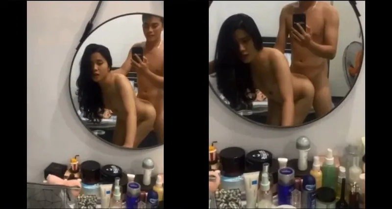 Làm tình nữ sinh xinh như hoa trước gương